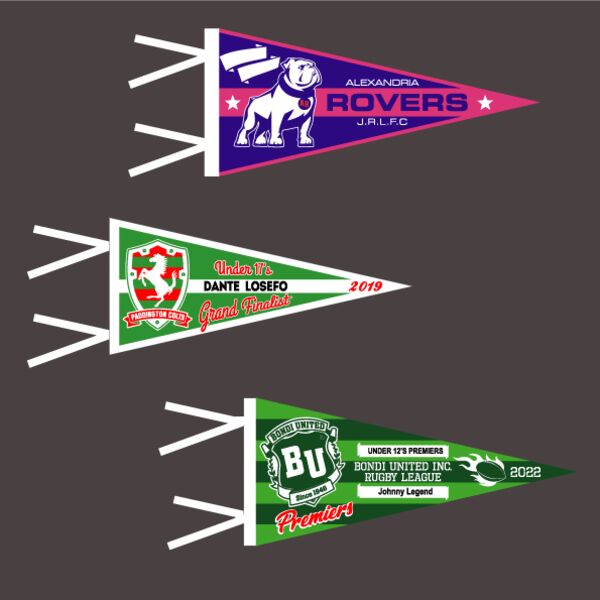 Felt printed pennants Thumbnail